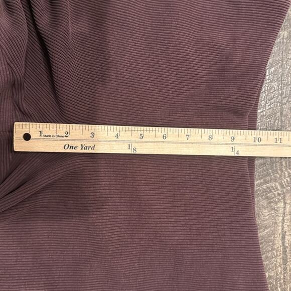 Eileen Fisher Ribbed Organic Cotton Blend Straight Pant Cassis Size S - Picture 5 of 8